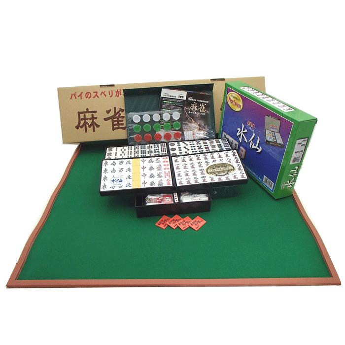 囲碁ラボ人気ナンバー1麻雀セット 純国産ミワックスMJマットと