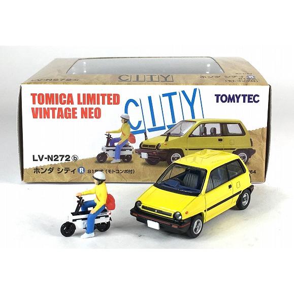 トミーテック LV-N272b ホンダ シティR (黄) モトコンポ付 81年式