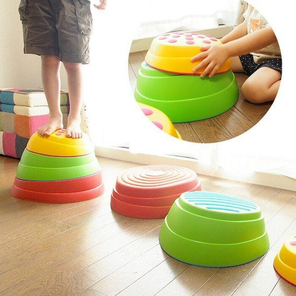 平均台 幼児 キッズ バランス レインボーバランスストーン 6個組 運動