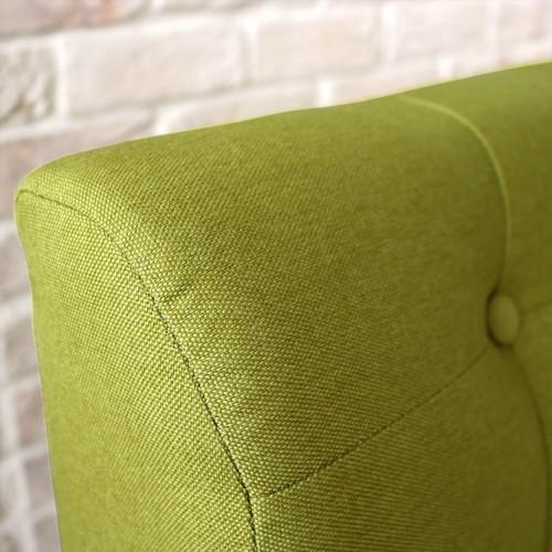 リビングダイニングソファ 2P グリーン 北欧風 2人掛け ファブリック