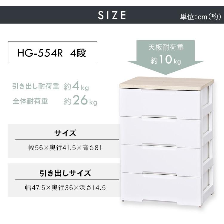 IRIS OHYAMA（アイリスオーヤマ） チェスト 4段 ランドリーチェスト 白