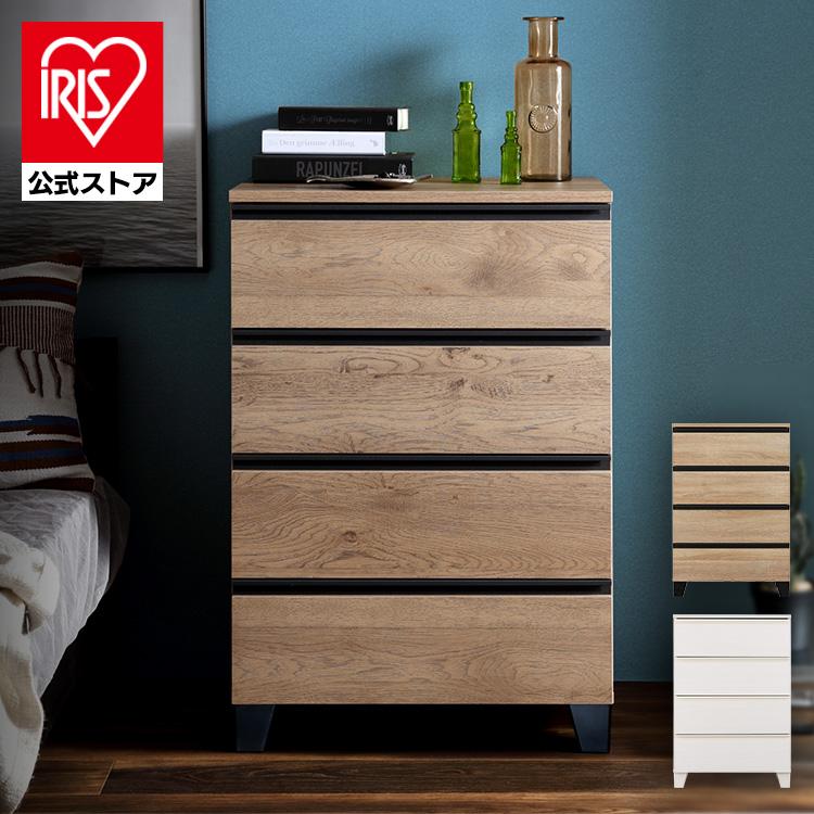 IRIS OHYAMA（アイリスオーヤマ） チェスト たんす 木製 幅約60 4段