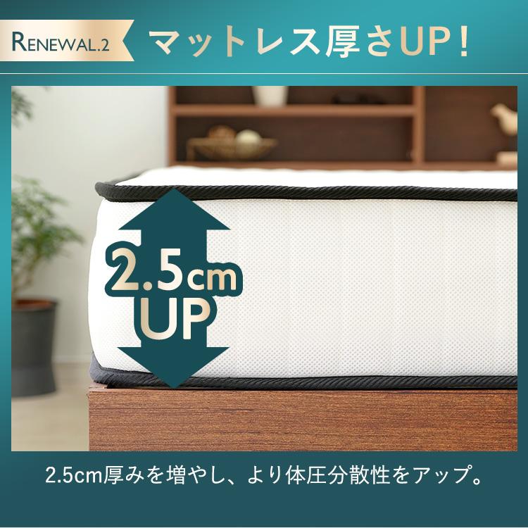 マットレス セミダブル ポケットコイルマットレス 20cm 体圧分散 圧縮