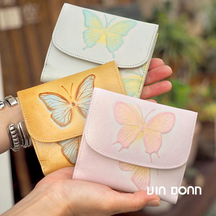 VIADOAN（ヴィアドアン） 財布 レディース 二つ折りドルチェ 蝶 Dolce