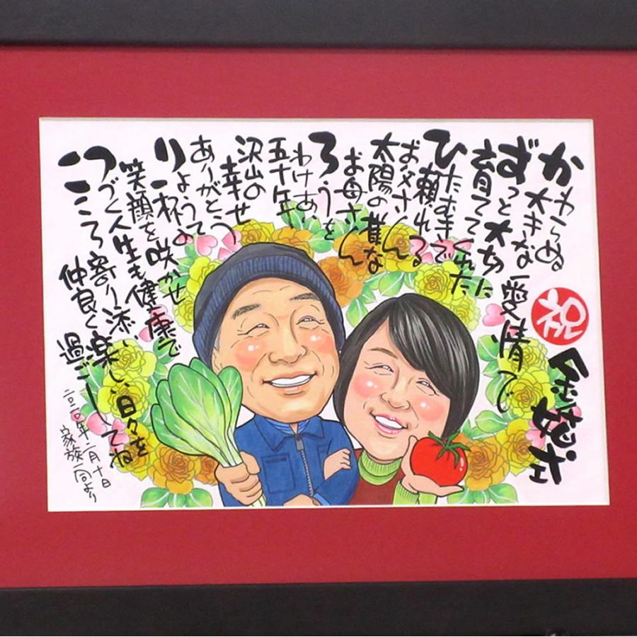 お急ぎ相談可】似顔絵 ポエム 名前ポエム 名前詩 プレゼント 額 大人数