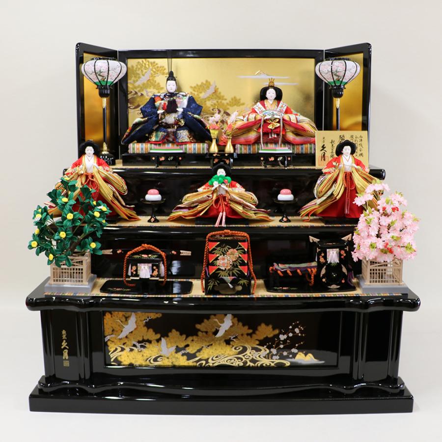 久月 【久月】雛人形 衣装着三段五人飾り「麗華雛」 : 石崎家具店