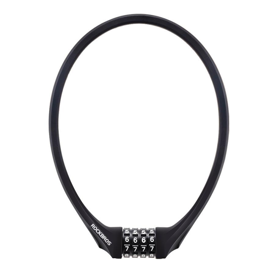 ROCKBROS ダイヤルロック 鍵 4桁式 盗難対策 シリコン 自転車 バイク