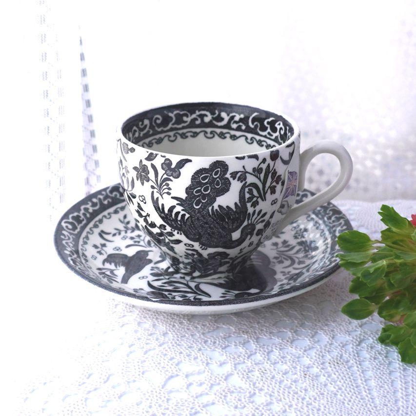 BURLEIGH（バーレイ） ブラック リーガルピーコック カップ ソーサー