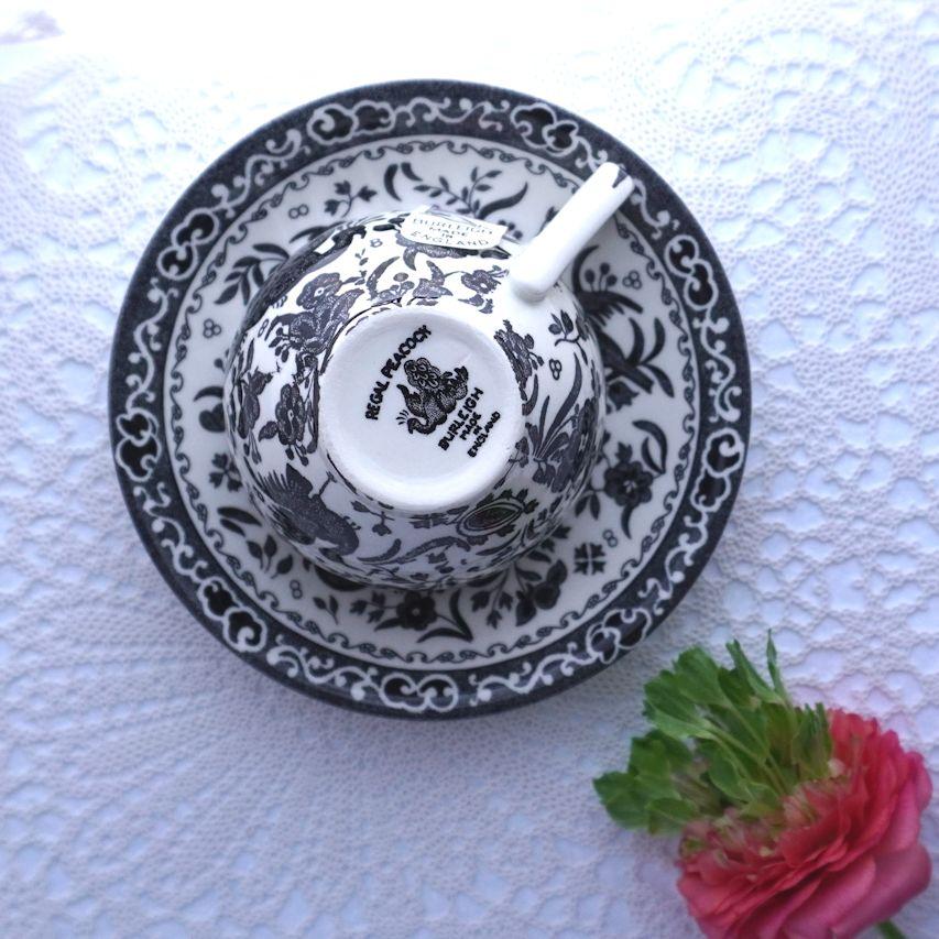 BURLEIGH（バーレイ） ブラック リーガルピーコック カップ ソーサー