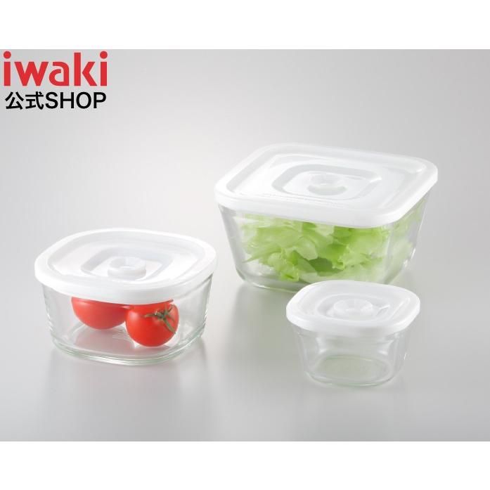NEW 簡単密閉！ iwaki(イワキ) 密閉パック＆レンジ 角型3点(サイズ