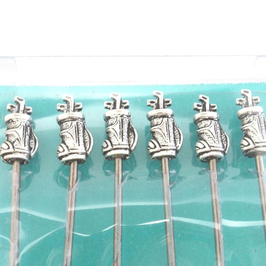 フルーツピック スペイン製 ゴルフバッグ型ピック6本セット ヘッド部分