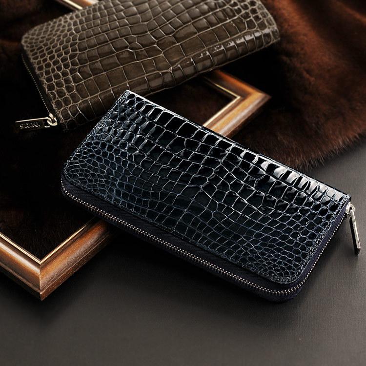 sankyo shokai（三京商会） クロコダイル 長財布 メンズ シャイニング