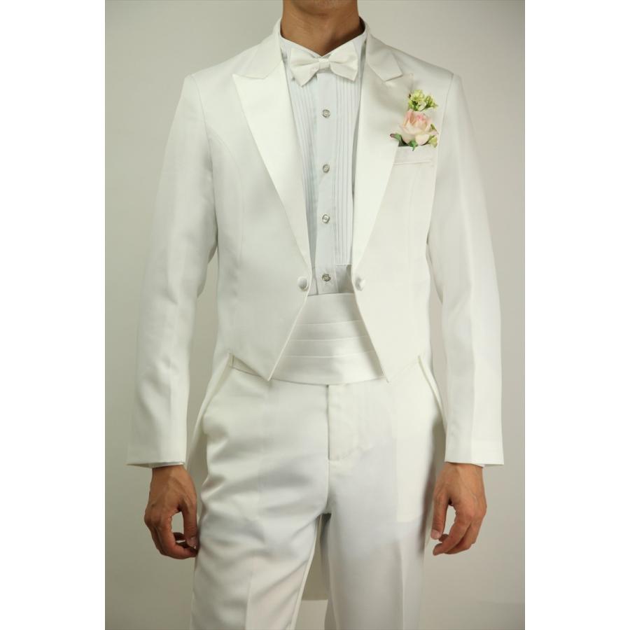 燕尾服 白 ホワイト 結婚式 パーティ 演奏会 発表会 ステージ衣装 舞台