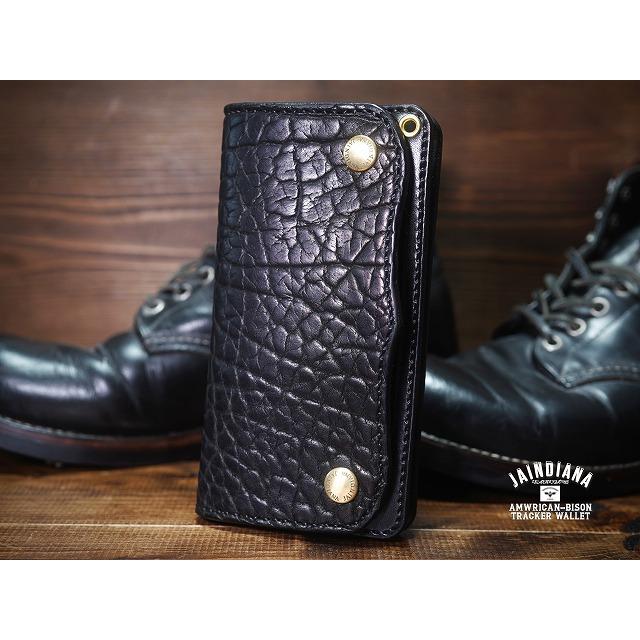 アメリカバイソン・トラッカーウォレット ブラック : JAINDIANA - 通販