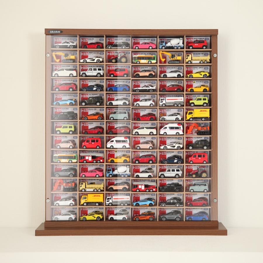 JAJAN トミカ 対応 ミニカー ディスプレイラック カレラ 幅59cm×奥行