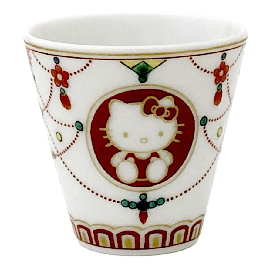 ハローキティ 九谷焼 お猪口 キティちゃん ぐい飲み 酒 盃 瓔珞門