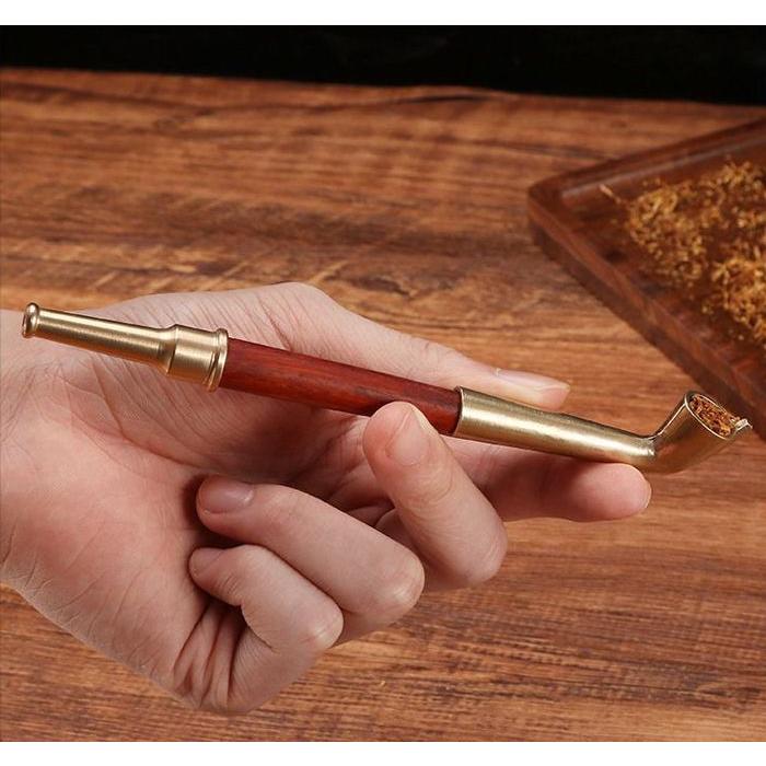 キセル ショート タイプ 喫煙具 煙管 えんかん タバコ管 天然木 銅