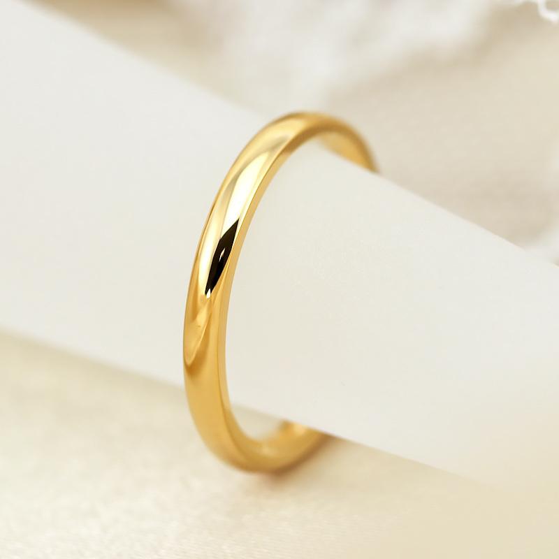 Jeweluce（ジュエルーチェ） K24 純金 ゴールド リング 2mm 【14〜21号