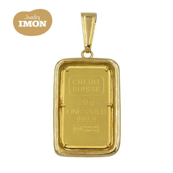 新品」純金 K24 リバティ インゴット 20g K18 枠 ペンダント : Jewelry
