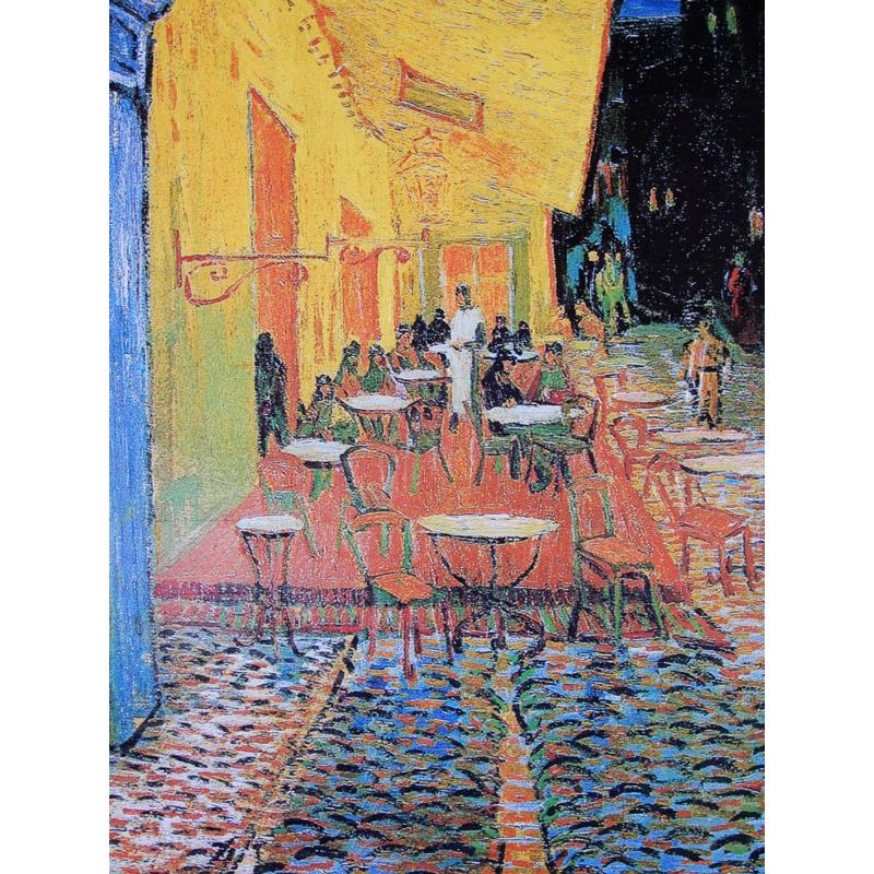 JHA 絵画 インテリア 油絵 額入り 額絵 世界の名画 ゴッホ「夜のカフェ
