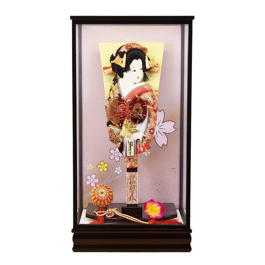 羽子板 お祝い 羽子板飾り 金襴 押絵羽子板 18号 ケース飾り 可愛い