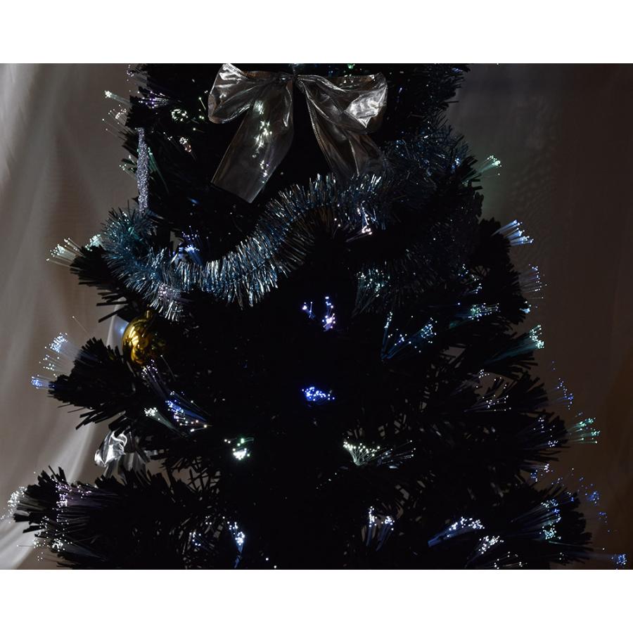 クリスマス クリスマスツリー 飾り ファイバーツリー ブラック 120cm