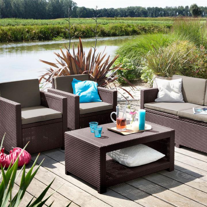 ガーデンファニチャー アウトレットおしゃれ「4点セット2人掛け