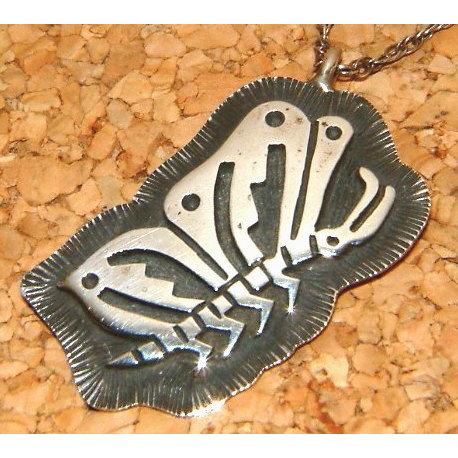 本物 HOPI族 ホピ族 インディアンジュエリー シルバー925製 バタフライ