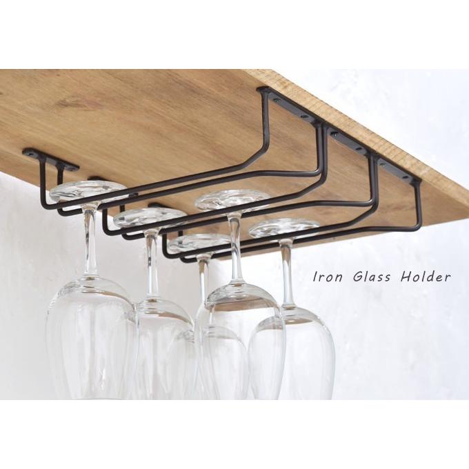 ワイングラス ラック ハンガー 戸棚下 吊り下げ 収納 レトロ
