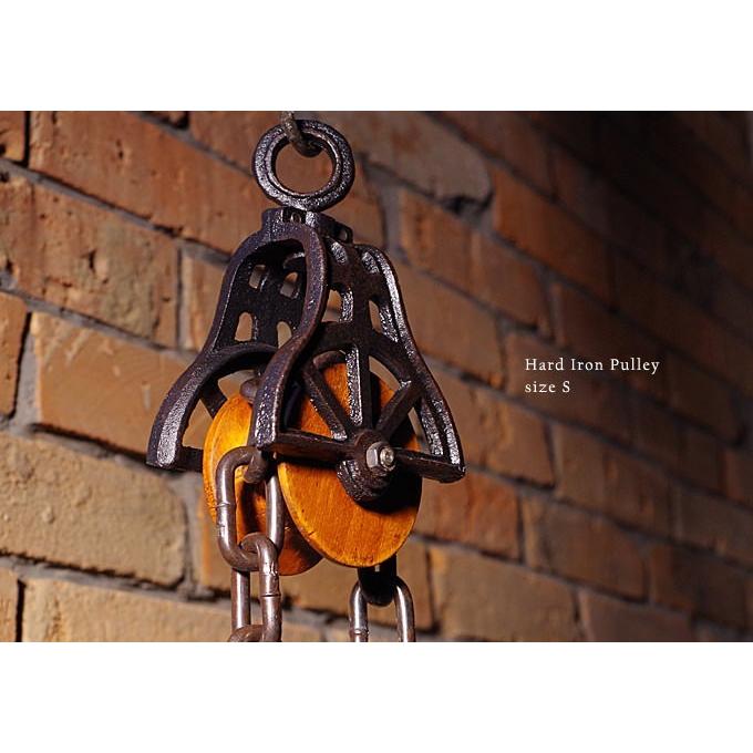 ハンギング ディスプレイ 滑車 インダストリアル アイアン ウッド