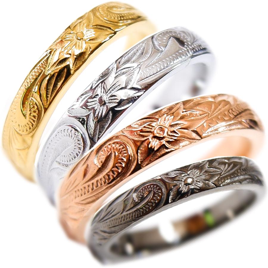 ハワイアンジュエリー リング 指輪 スクロール レディース プルメリア