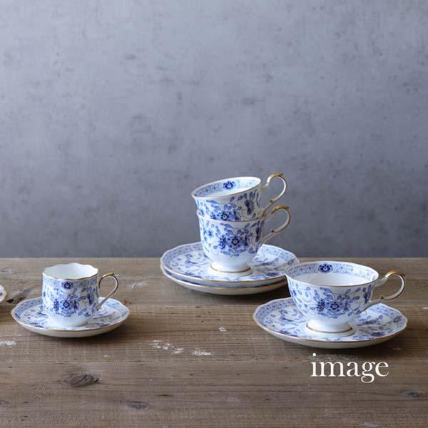 NARUMI ミラノ ティーカップ&ソーサー 210cc 5客セット ナルミ 〈9682