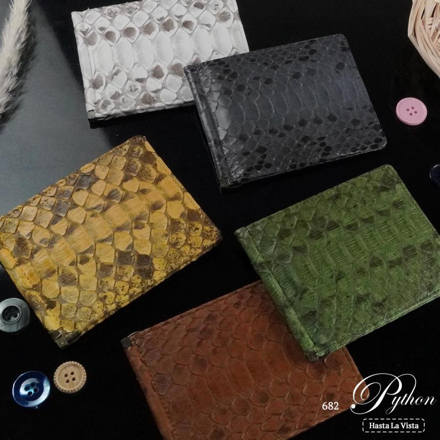 本革 マネークリップ パイソン革 ヘビ 蛇 メンズ 日本製 おしゃれ 薄い