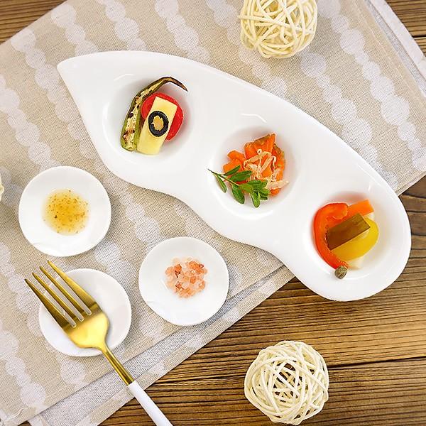 三つ仕切りプレート 24.5cm (豆皿別売り) miyama 深山 日本製 美濃焼