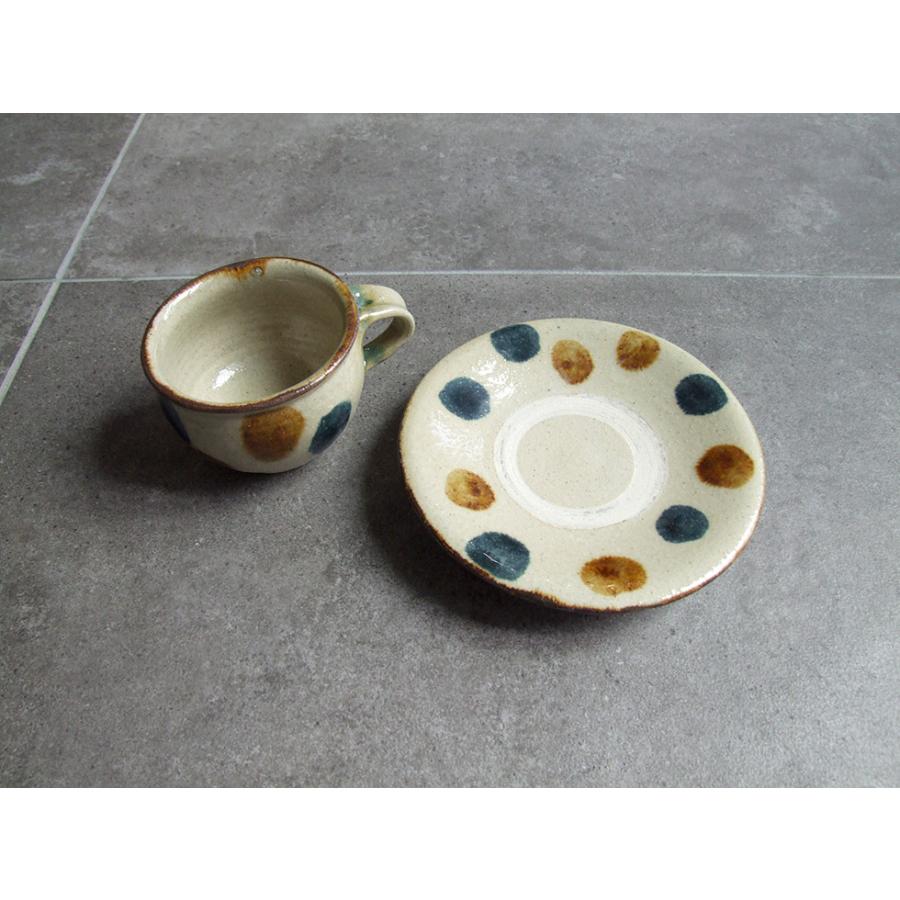 やちむん 民藝 読谷山焼 北窯 松田共司コーヒーカップ＆ソーサー 呉須