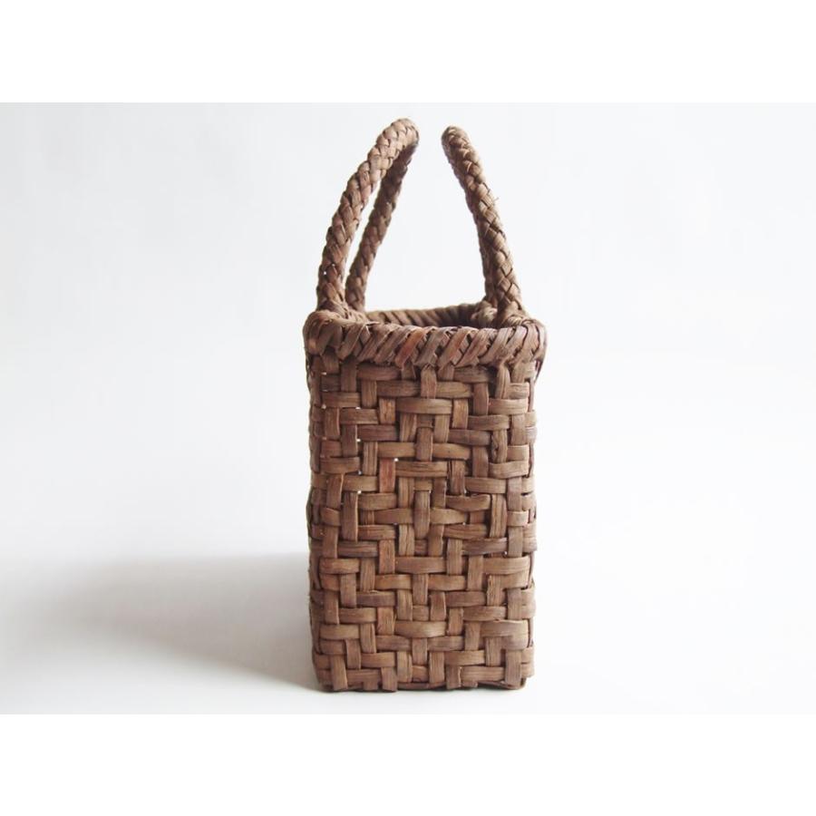 純国産 山葡萄かごバッグ 枡網代編み 横長 定番型 : おまめ - 通販