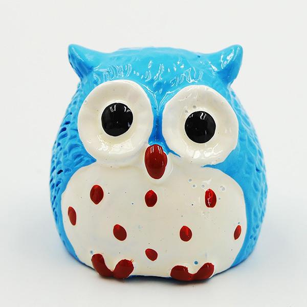 風水ふくろう置物 縁起物 フクロウ 梟 不苦労 色風水 招福 幸福