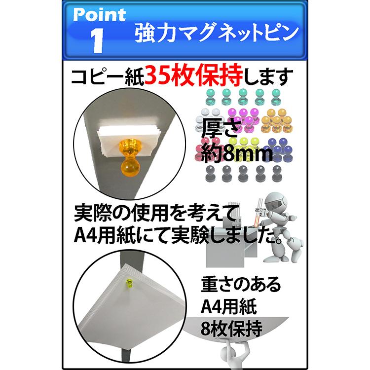 reiri マグネットピン 樹脂製 超強力 8色 × 各 5個 = 40個 セット