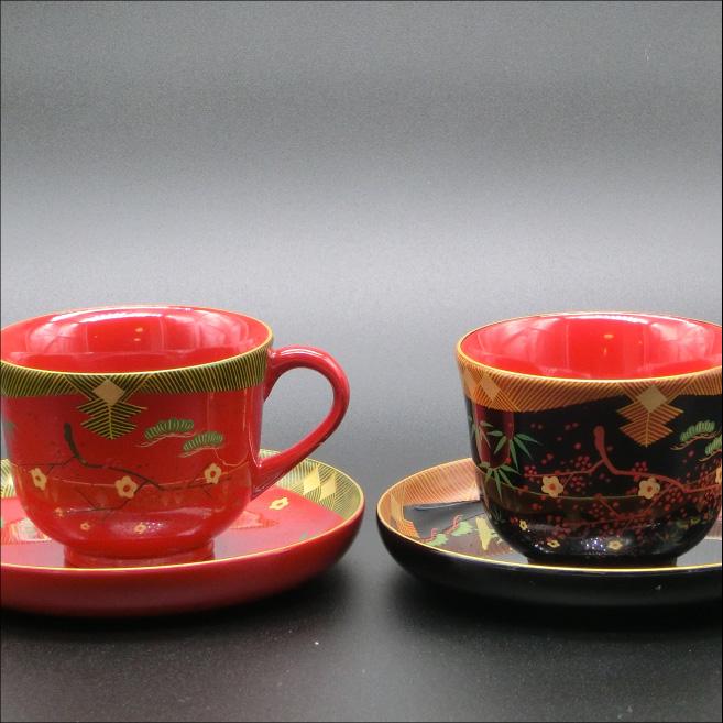 会津漆器 100年を超える歴史のコサカ漆器店 コーヒーカップ（ペア