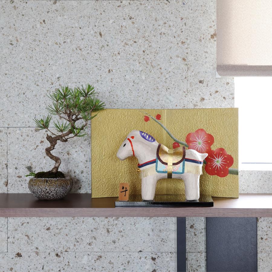 めでたや 飾り台 置物 黒塗り台 横長 おしゃれ 和風 黒 木製 玄関