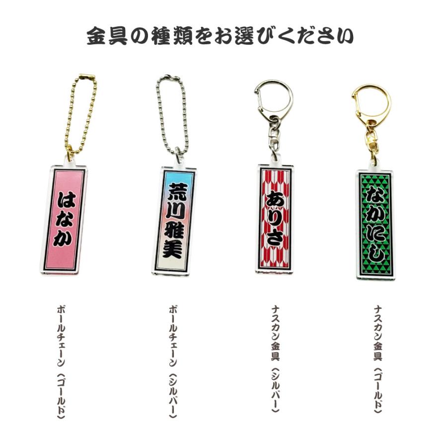 名入れ 千社札 彫刻 UV印刷 アクリル キーホルダー 1個 お名前