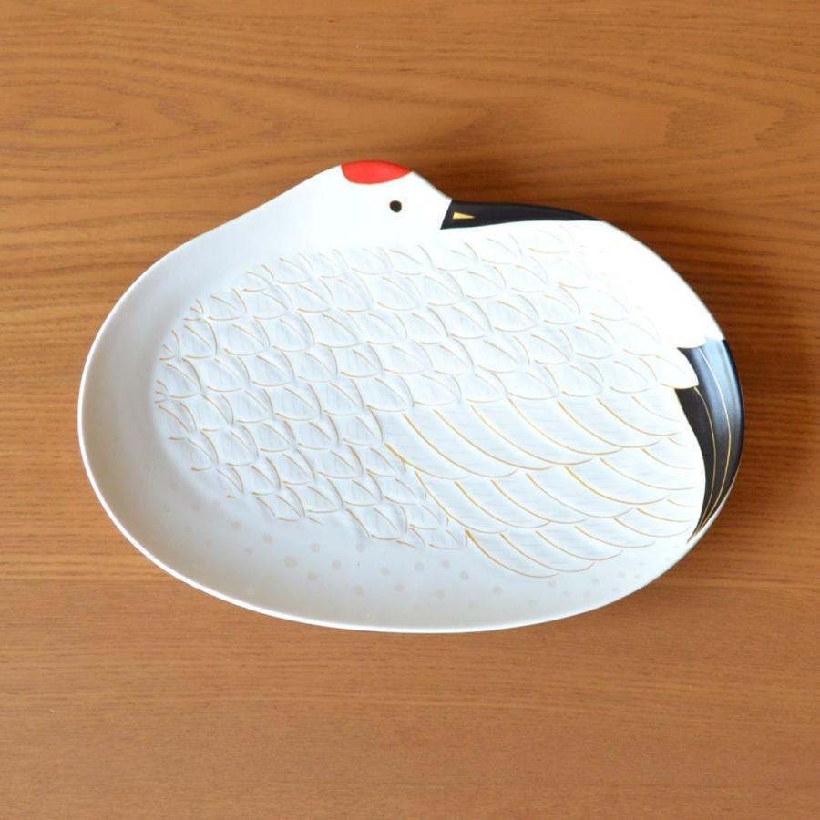正月 食器 和食器 和食盛り皿 縁起物 有田焼 金彩鶴 大皿 2枚セット
