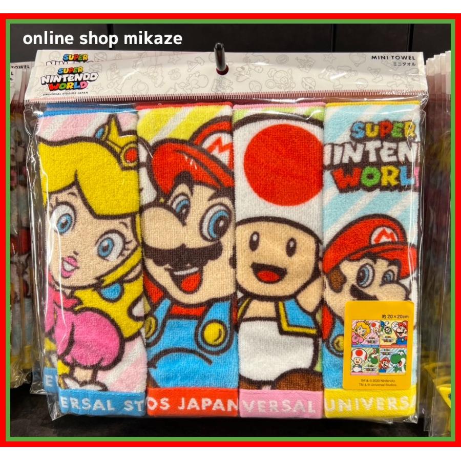USJ 任天堂 スーパーマリオ ミニタオル 4枚セット お土産 グッズ 公式