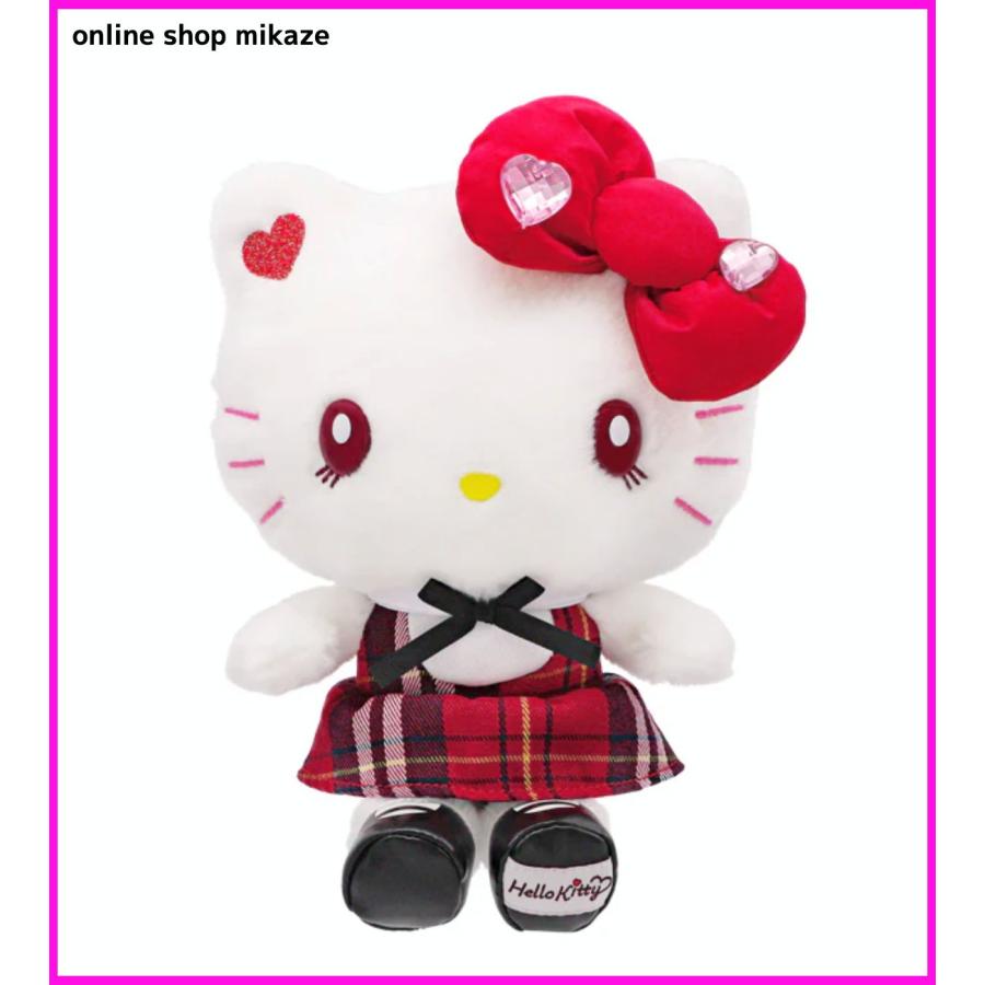 USJ ハローキティ ぬいぐるみ 赤チェック （Sサイズ） お土産 グッズ