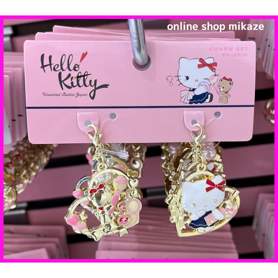 USJ ハローキティ ハート型チャーム 2個セット お土産 グッズ お菓子