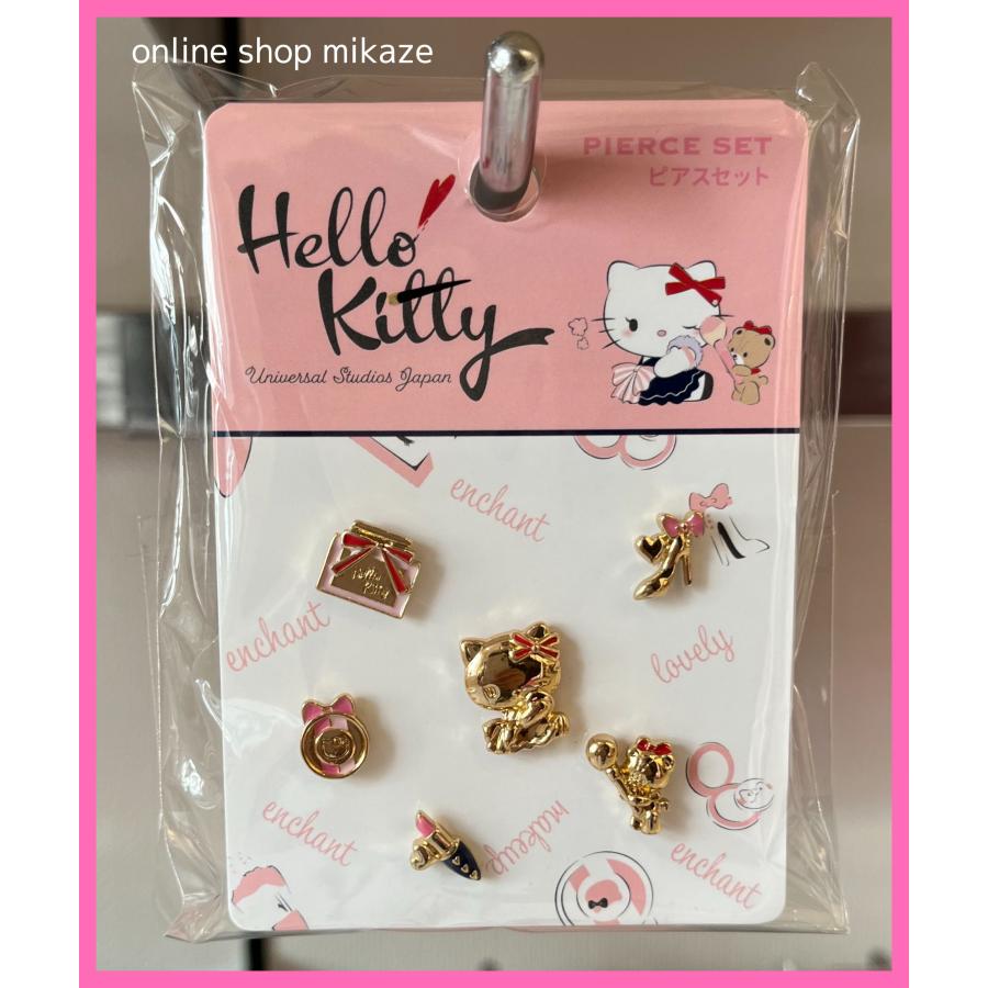 USJ キティちゃん ピアス 6個セット enchant お土産 グッズ ユニバ