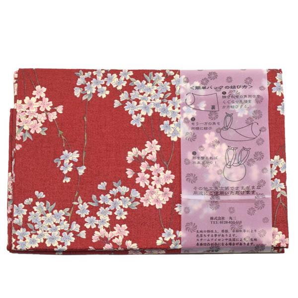 大判風呂敷 98cm 花柄 和柄 綿 赤 黒 青 ハンカチ包み エコバッグ