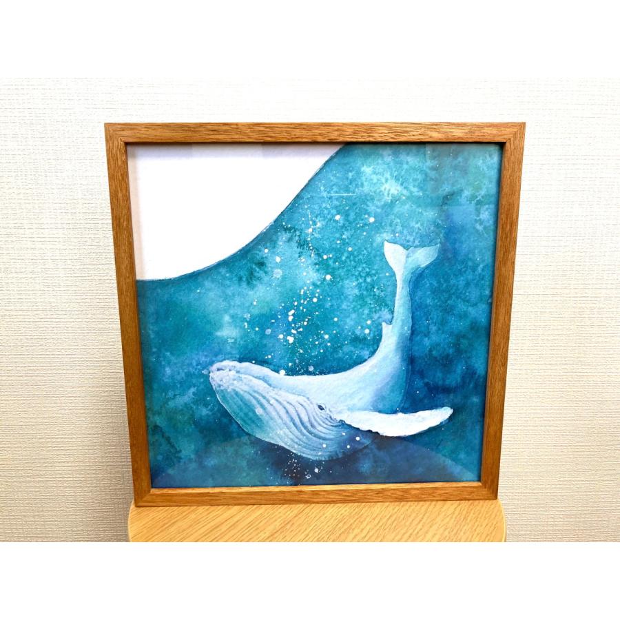 作品 : 軸色 絵 絵画 くじら クジラ 鯨 縁起絵 風景画 アート 水彩画