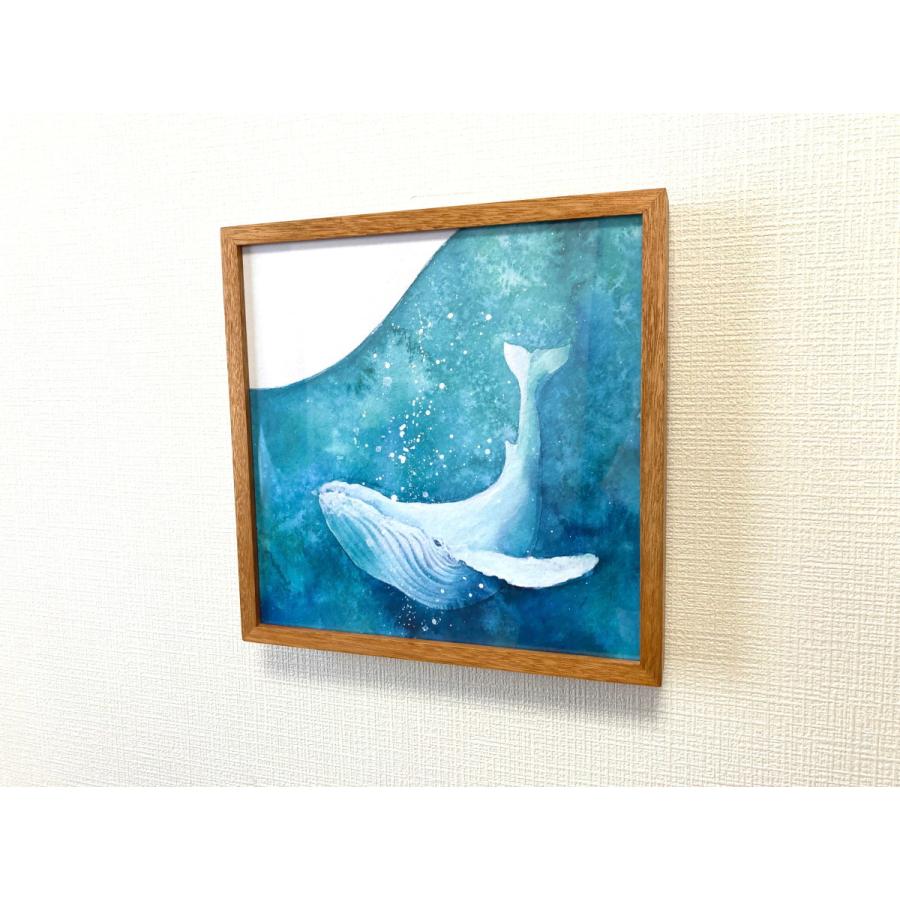 作品 : 軸色 絵 絵画 くじら クジラ 鯨 縁起絵 風景画 アート 水彩画