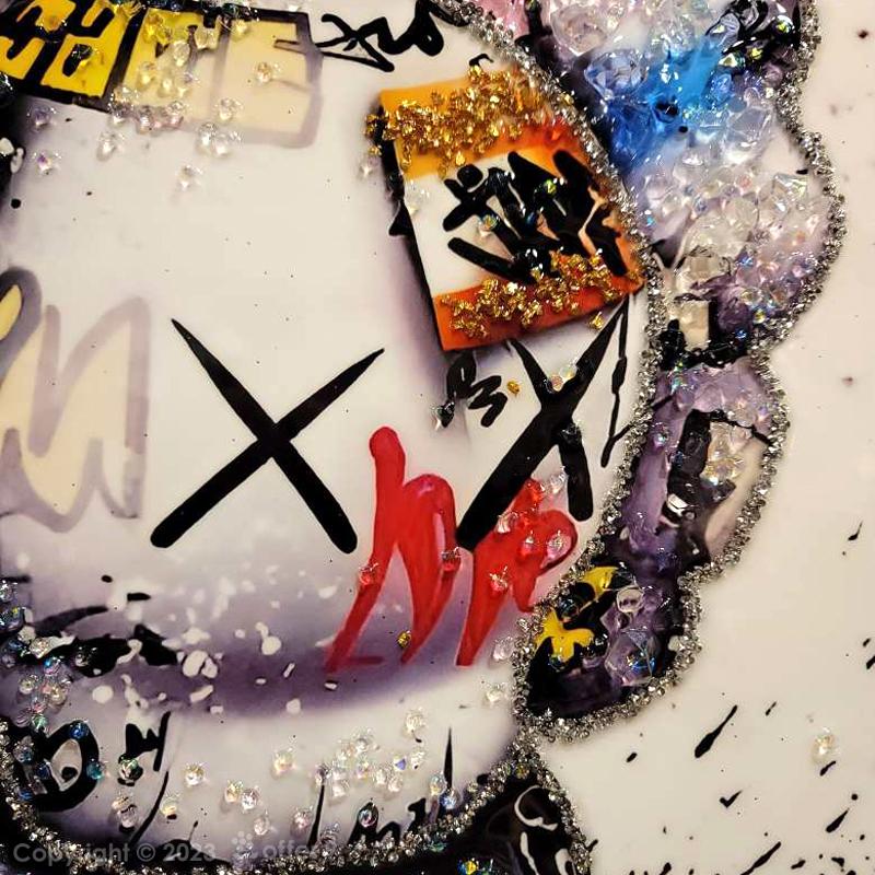 アートパネル ブランドオマージュ 水晶絵 クリスタル アートフレーム